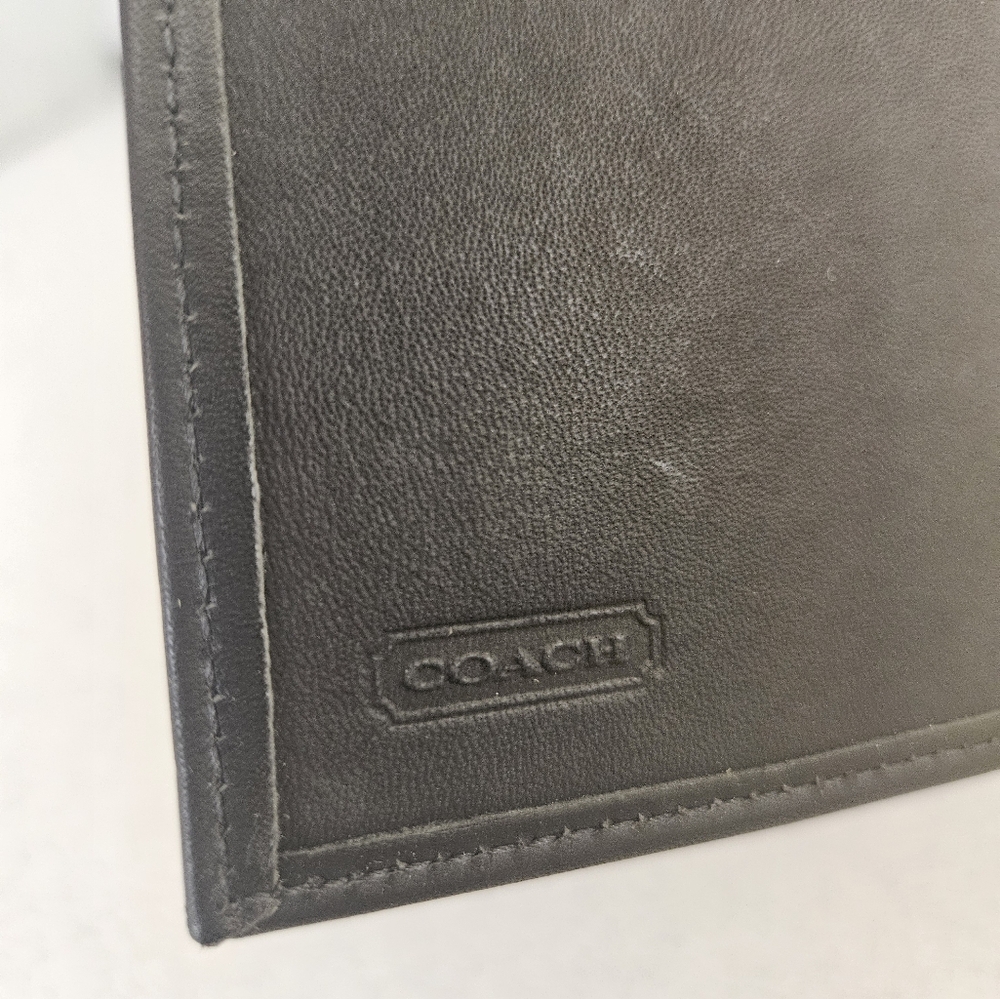 NIB Vintage Coach Pocket Diary Address Book Black Leather Wallet - Picture 5 of 13